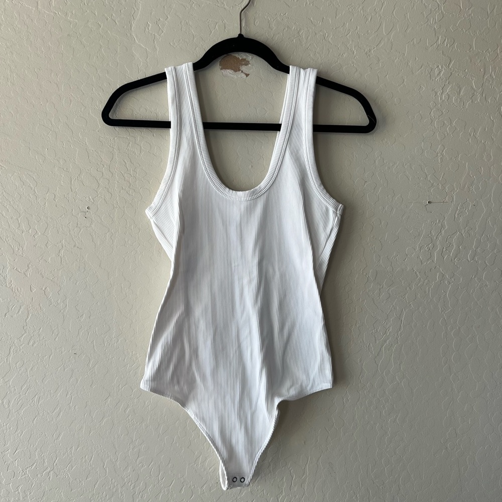 Abercrombie Ribbed Scoop Tank Bodysuit